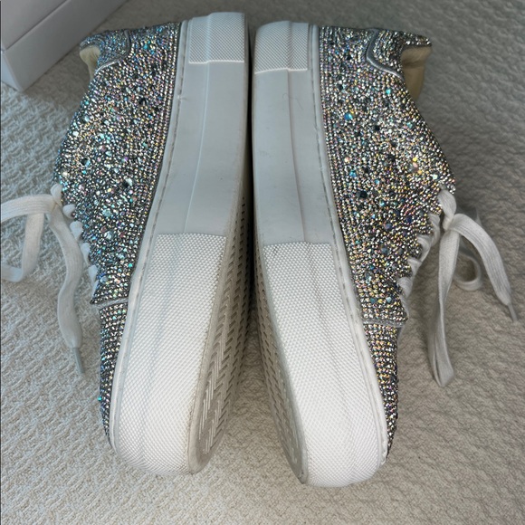Betsey Johnson, Rhinestone tennis shoes, with box, SB-SIDNY 998075, women 7.5 - Picture 7 of 17